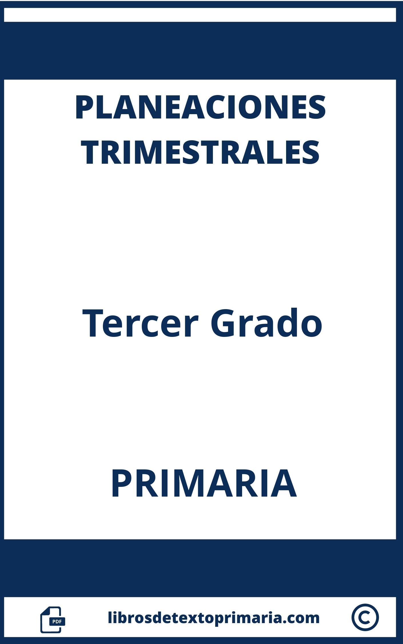 Planeaciones Trimestrales Tercer 3 Grado Primaria para descargar 2021 2022